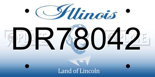 DR78042 Illinois License Plate