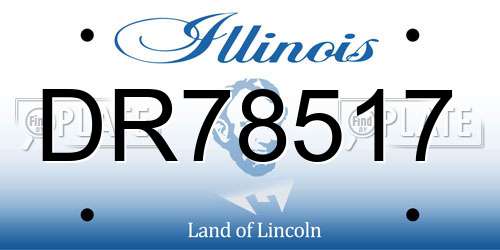 DR78517 Illinois License Plate