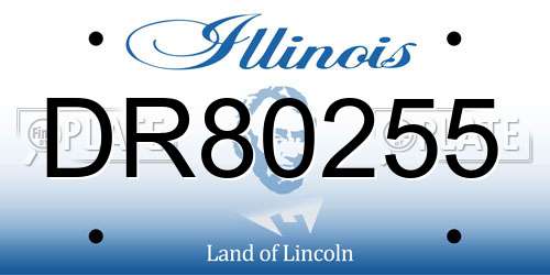DR80255 Illinois License Plate
