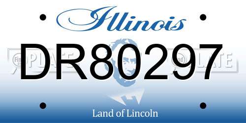 DR80297 Illinois License Plate