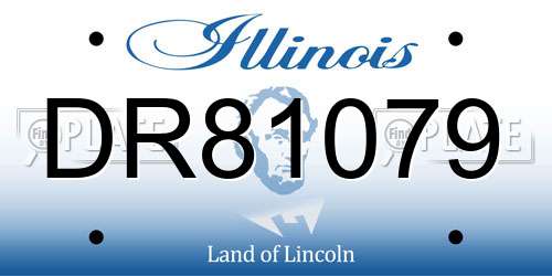 DR81079 Illinois License Plate
