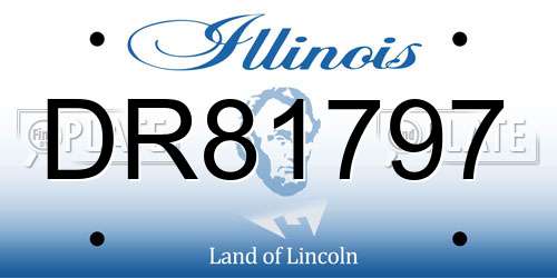 DR81797 Illinois License Plate