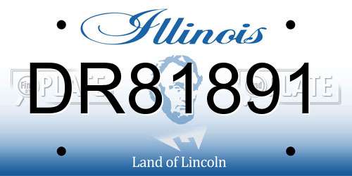 DR81891 Illinois License Plate