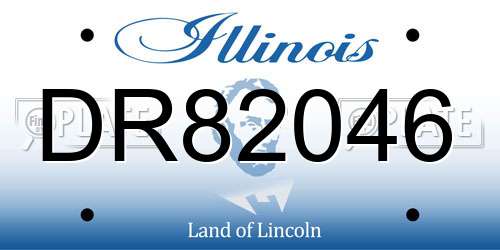 DR82046 Illinois License Plate