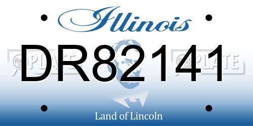 DR82141 Illinois License Plate