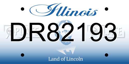 DR82193 Illinois License Plate