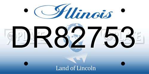 DR82753 Illinois License Plate