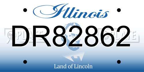 DR82862 Illinois License Plate