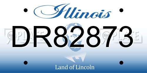 DR82873 Illinois License Plate