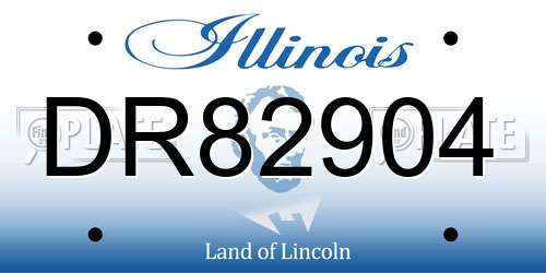 DR82904 Illinois License Plate
