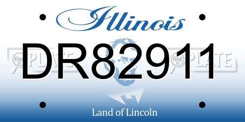 DR82911 Illinois License Plate