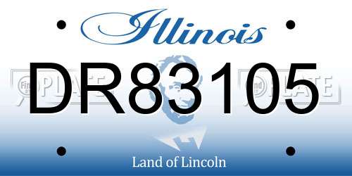 DR83105 Illinois License Plate