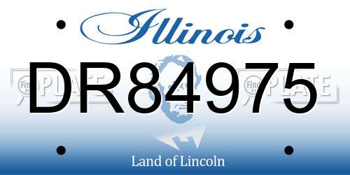 DR84975 Illinois License Plate