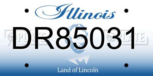 DR85031 Illinois License Plate