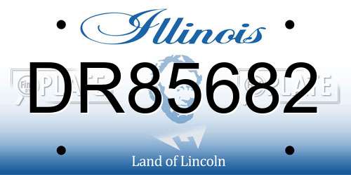 DR85682 Illinois License Plate