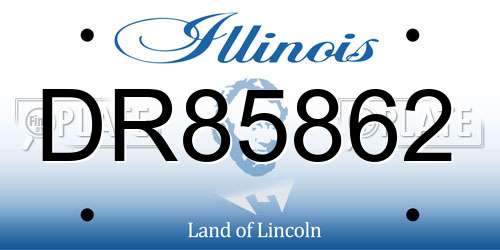 DR85862 Illinois License Plate