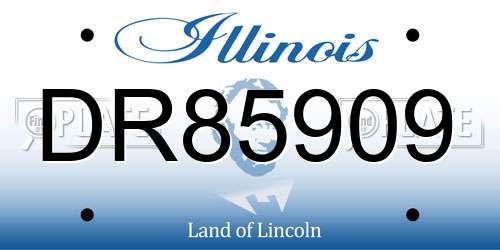 DR85909 Illinois License Plate
