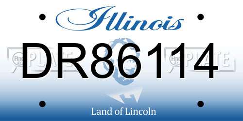 DR86114 Illinois License Plate