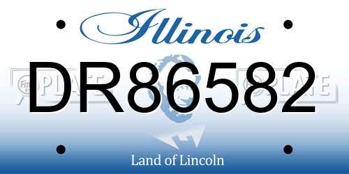 DR86582 Illinois License Plate