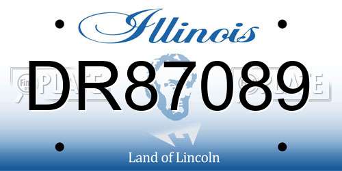 DR87089 Illinois License Plate