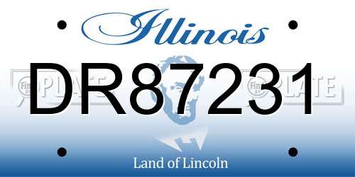 DR87231 Illinois License Plate