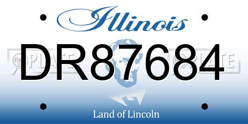 DR87684 Illinois License Plate