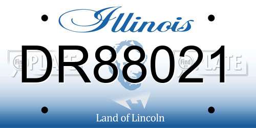 DR88021 Illinois License Plate