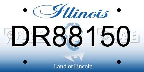 DR88150 Illinois License Plate