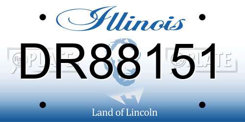 DR88151 Illinois License Plate