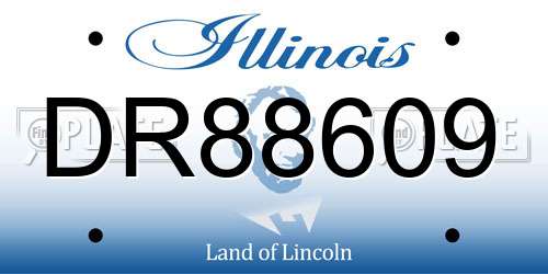 DR88609 Illinois License Plate