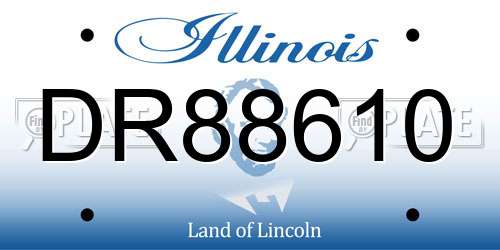 DR88610 Illinois License Plate