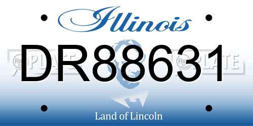 DR88631 Illinois License Plate