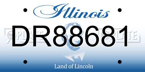 DR88681 Illinois License Plate