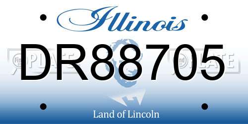 DR88705 Illinois License Plate