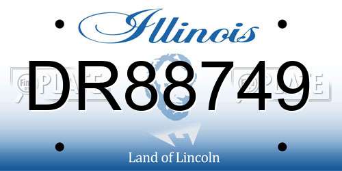 DR88749 Illinois License Plate