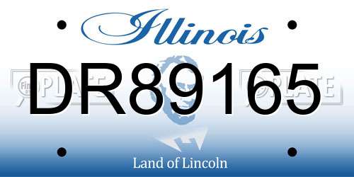 DR89165 Illinois License Plate