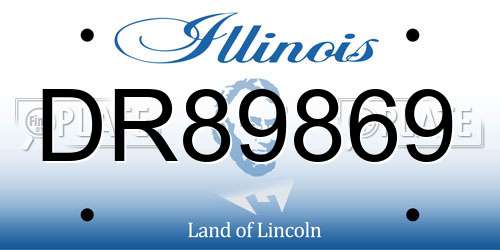DR89869 Illinois License Plate
