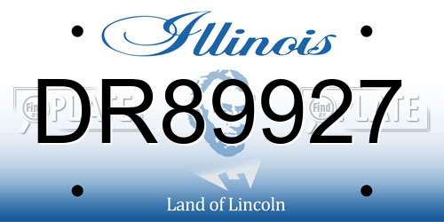 DR89927 Illinois License Plate