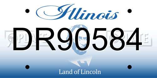 DR90584 Illinois License Plate