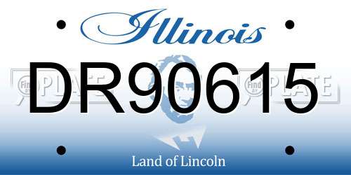 DR90615 Illinois License Plate