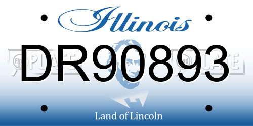 DR90893 Illinois License Plate