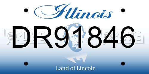 DR91846 Illinois License Plate