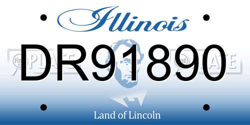 DR91890 Illinois License Plate