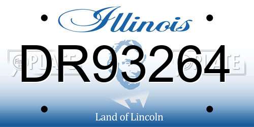DR93264 Illinois License Plate