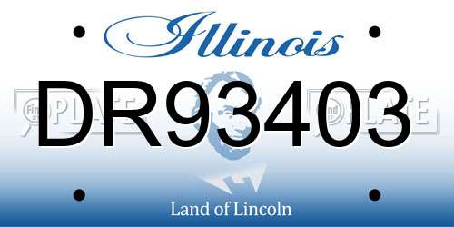 DR93403 Illinois License Plate