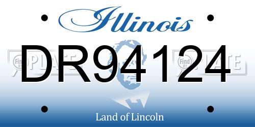 DR94124 Illinois License Plate