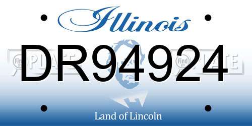 DR94924 Illinois License Plate