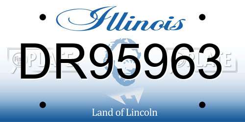 DR95963 Illinois License Plate