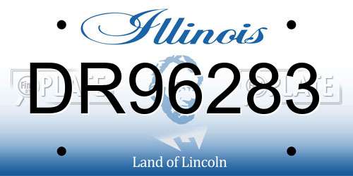 DR96283 Illinois License Plate