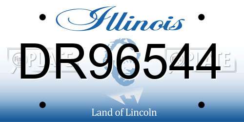 DR96544 Illinois License Plate